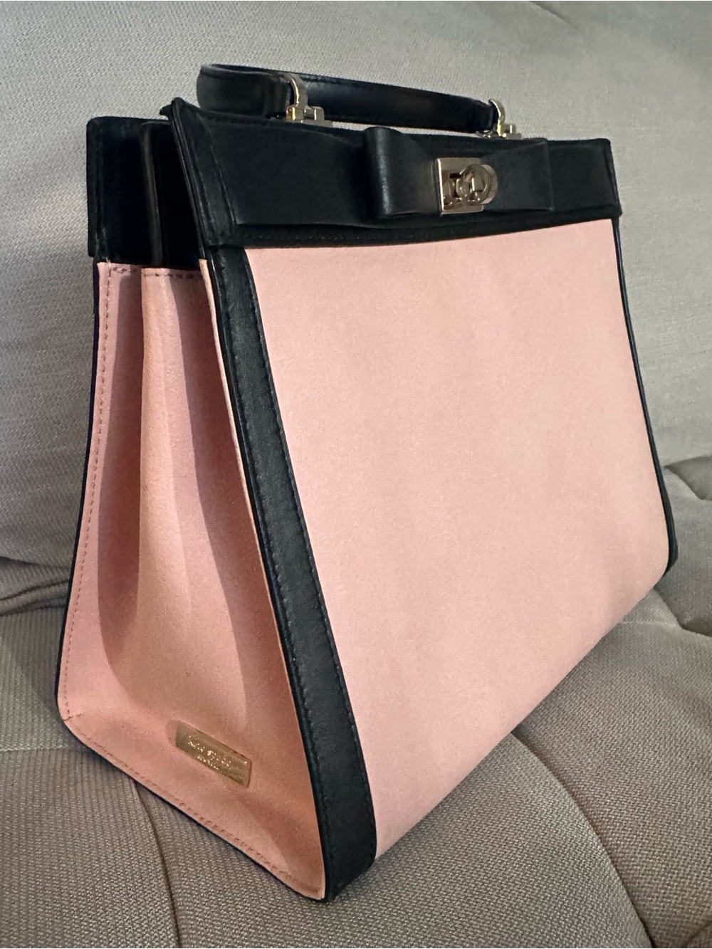 Kate Spade Pink and Black Tullie Top Handle Satchel